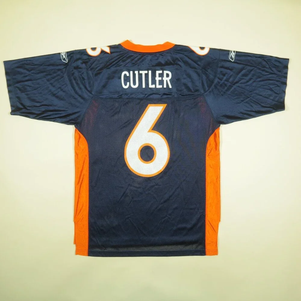 Reebok Jay Cutler Jersey Mens M Blue Orange Chicago Bears NFL